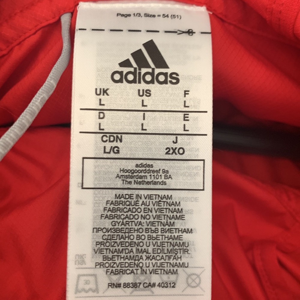 Mens Adidas Windbreaker NWOT - Picture 3 of 4